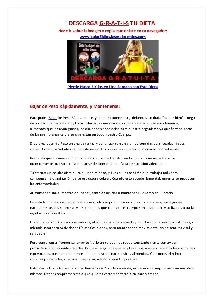 Alimentos para bajar de peso sanamente gratis